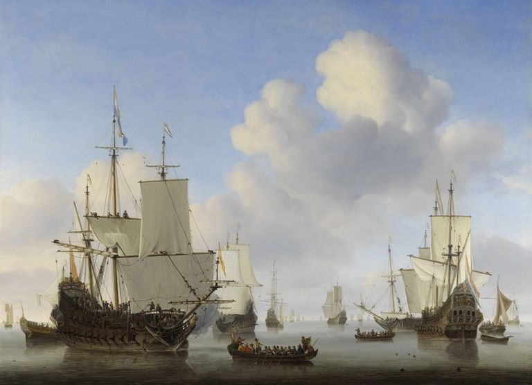 Dutch Ships in a Calm Sea - Willem van de Velde II