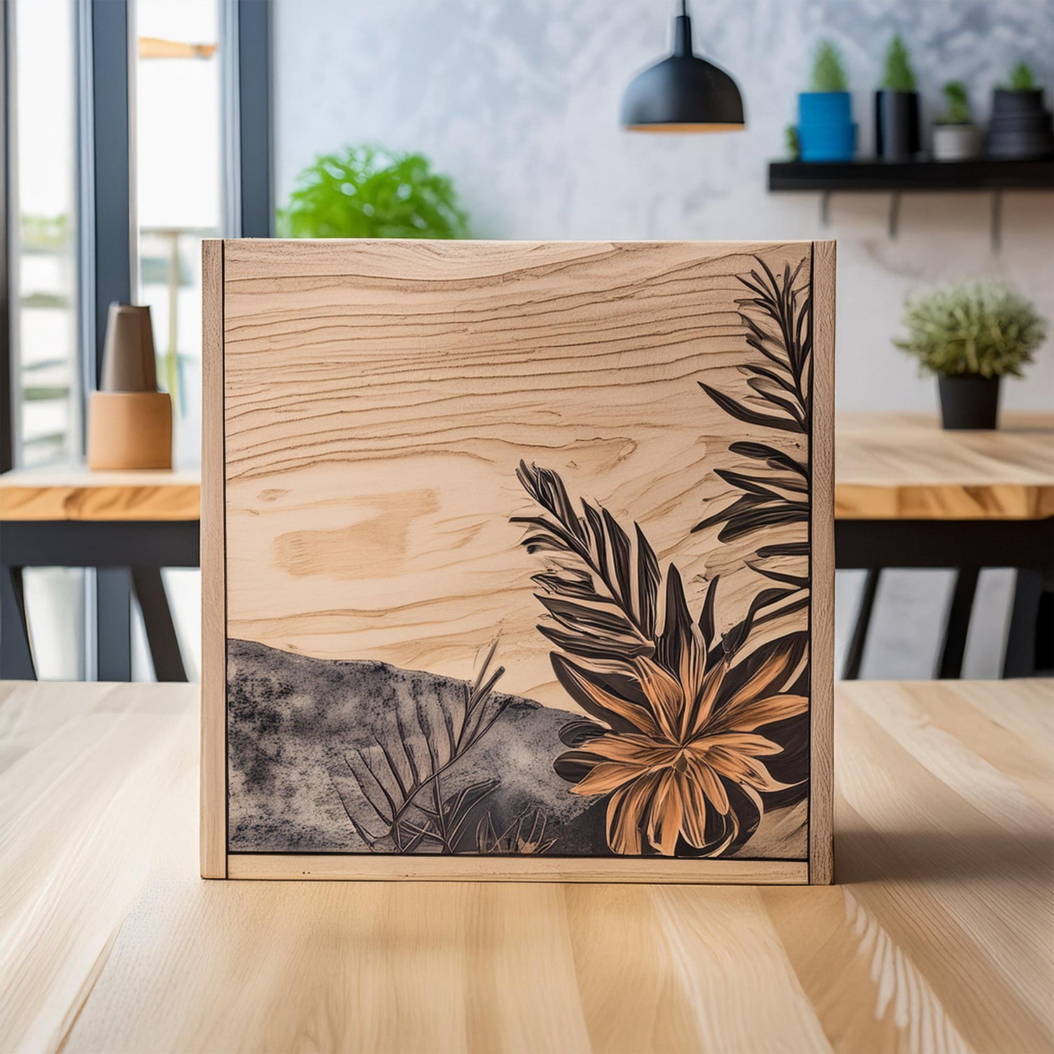 Photo on Wooden block